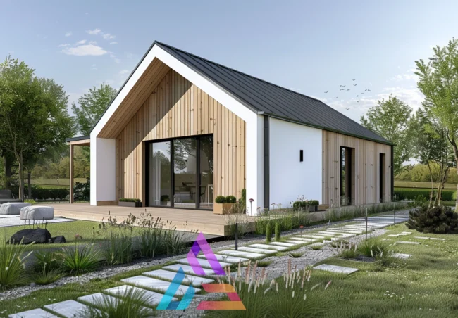 UB0801R: Proposed Two Bedroom Bungalow with Pitched Roof – I Hour Consultancy